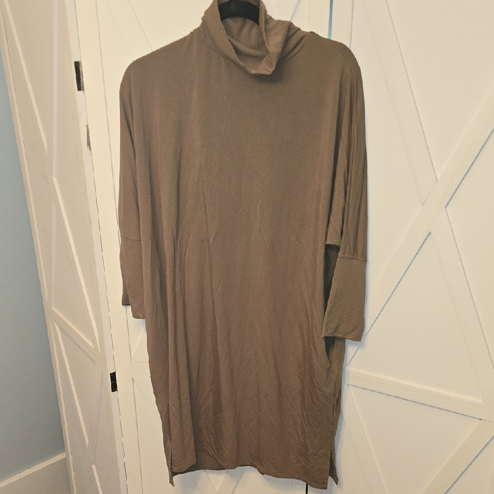 New Elegant BAMBOO Turtleneck Sweater Dress, TUNIC